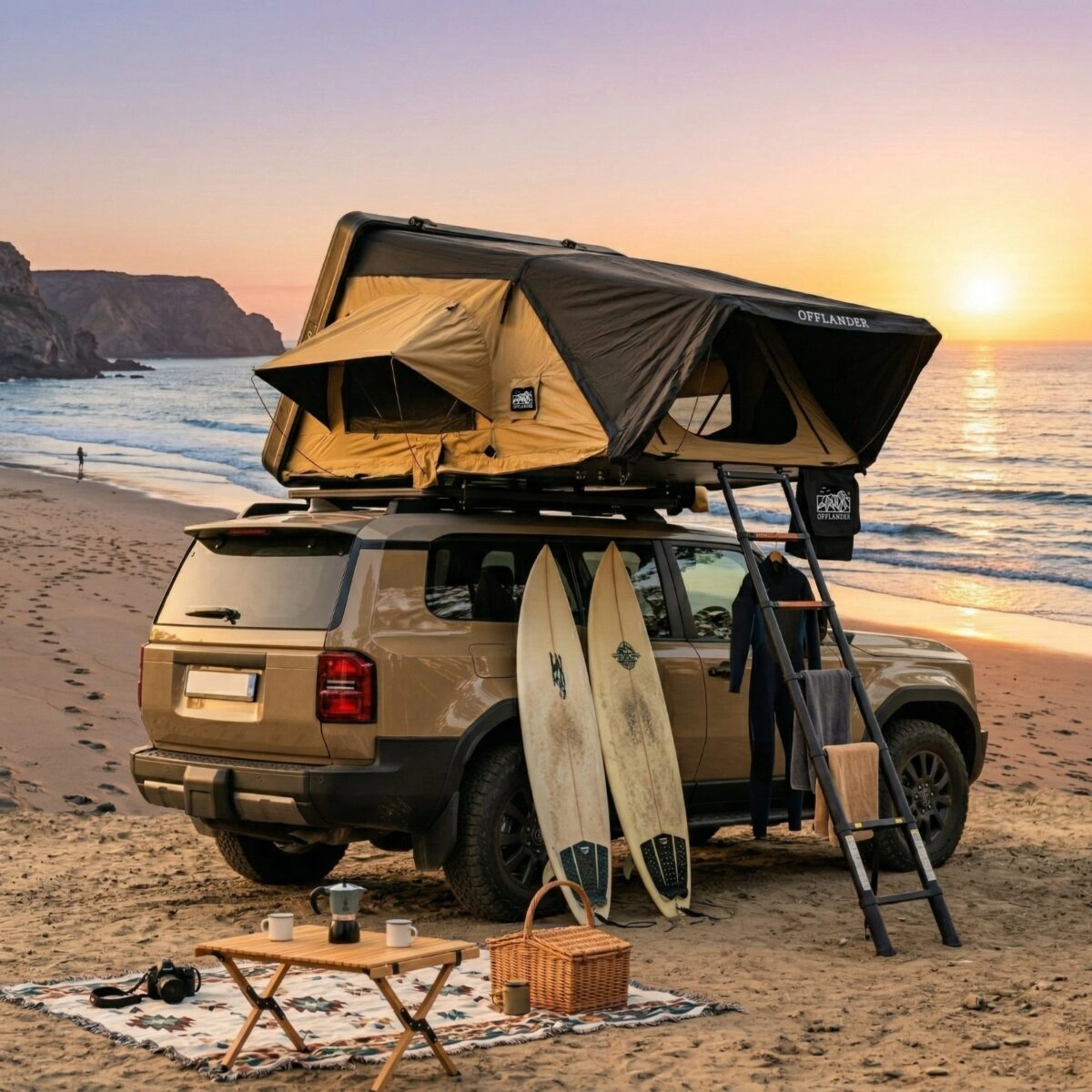 Taktelt Offlander Fold 2 Sand │ Hard shell - Hardtop - 2 personer – bilde 4
