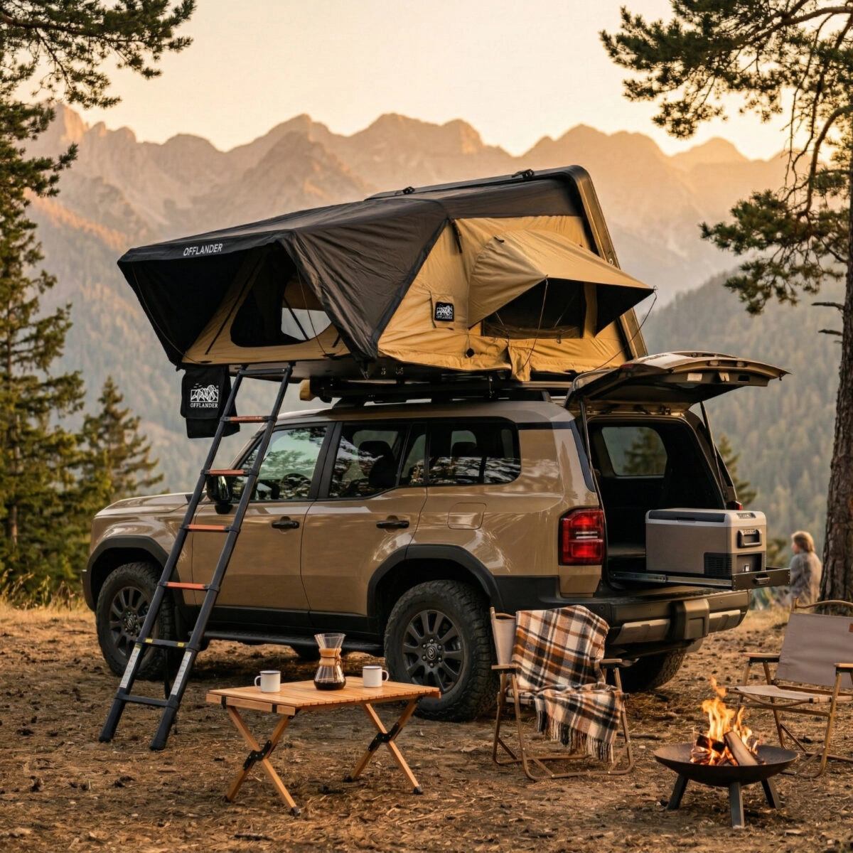 Taktelt Offlander Fold 4 Sand │ Hard shell - Hardtop - 4 personer – bilde 5