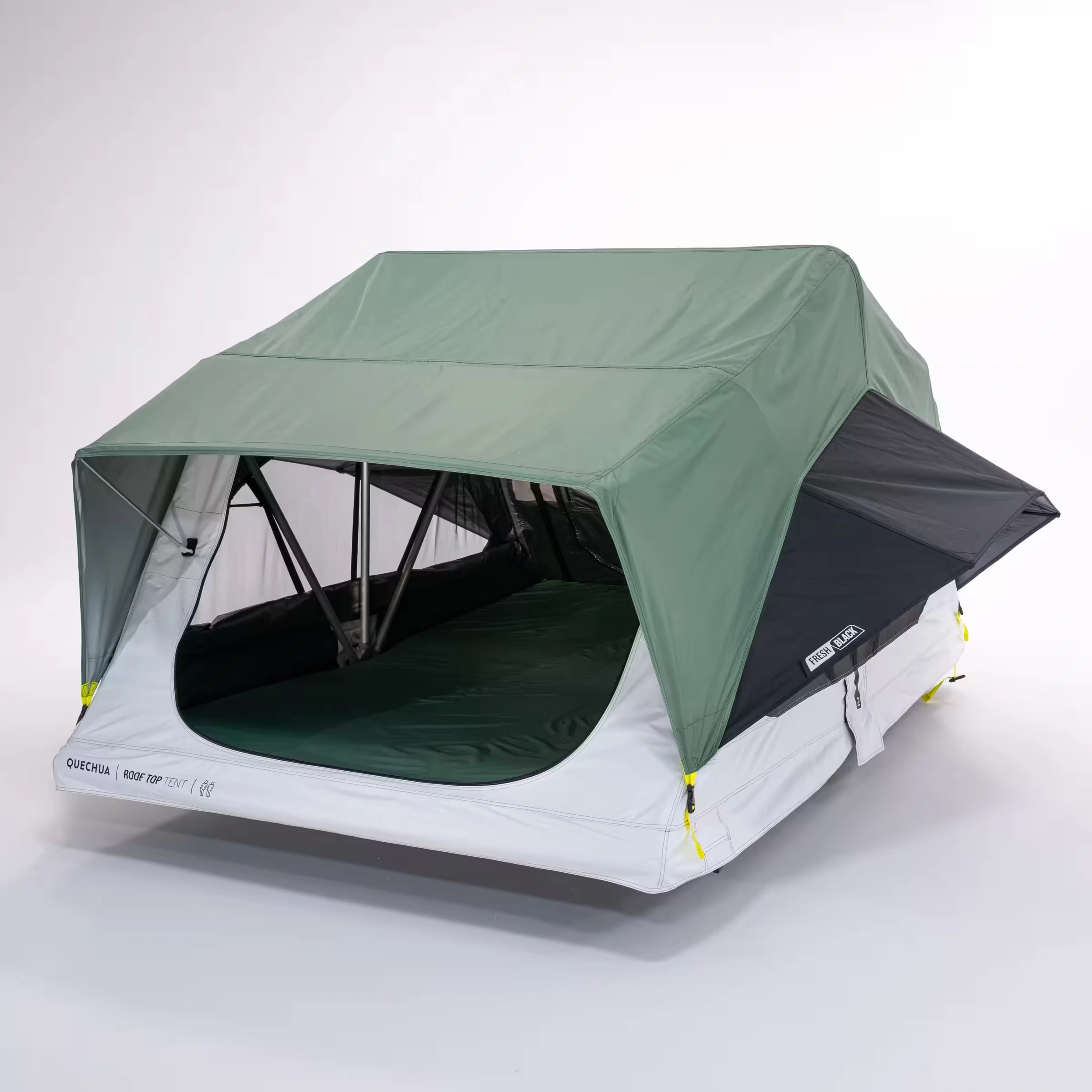 Taktelt Quechua MH500 F&B │ Lett Softshell - myk softcover - Fresh & Black 2 personer - 140 x 240 cm