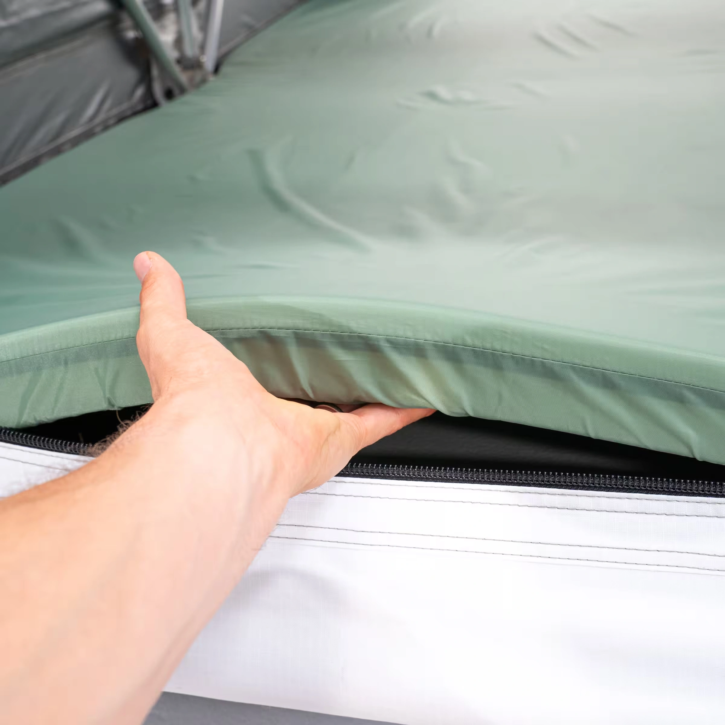 Taktelt Quechua MH500 F&B │ Lett Softshell - myk softcover - Fresh & Black 2 personer - 140 x 240 cm – bilde 11