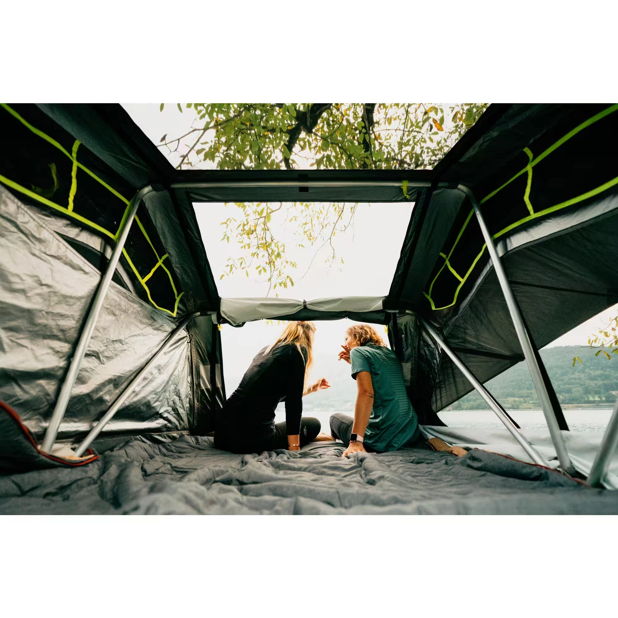 Taktelt Quechua MH500 F&B │ Lett Softshell - myk softcover - Fresh & Black 2 personer - 140 x 240 cm – bilde 18