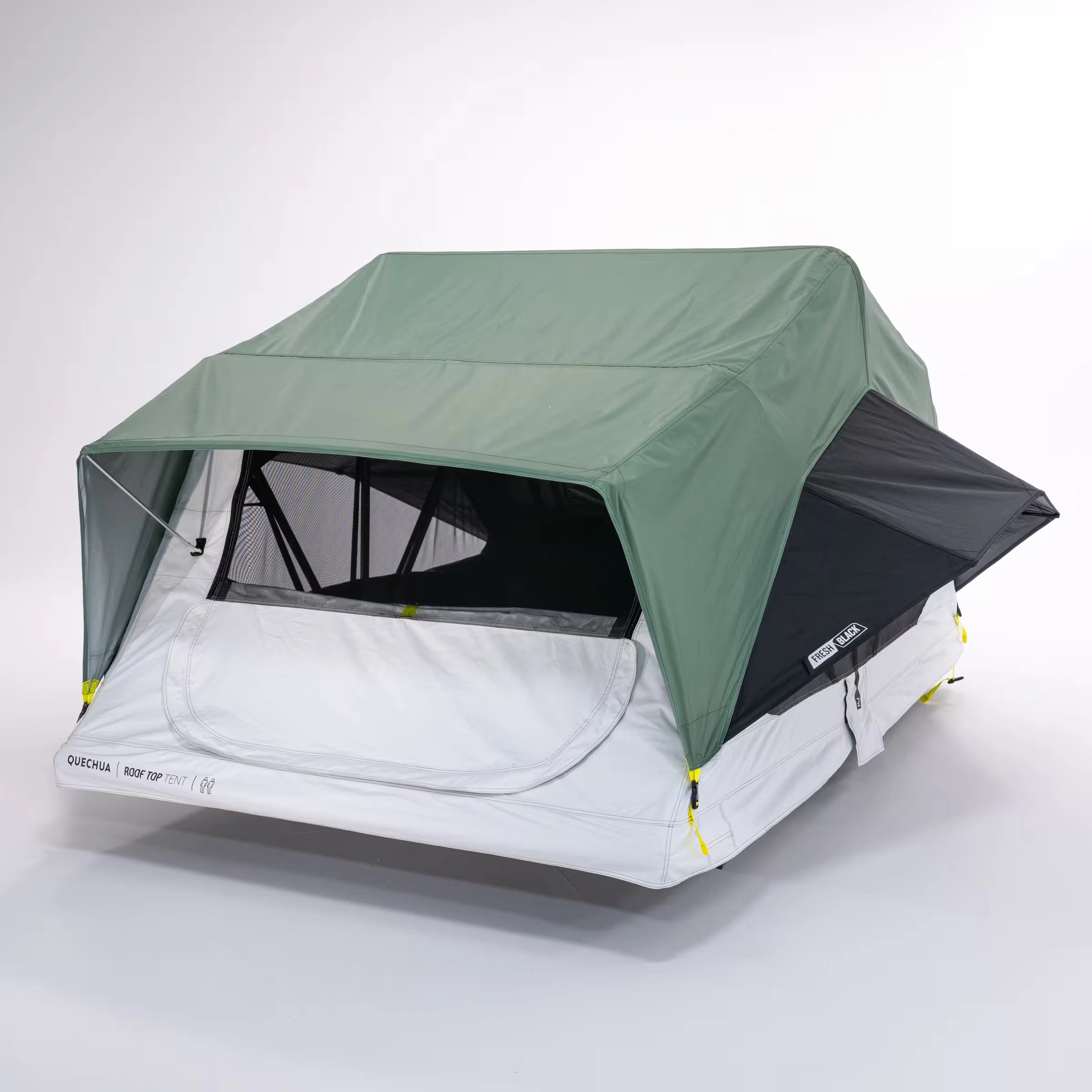 Taktelt Quechua MH500 F&B │ Lett Softshell - myk softcover - Fresh & Black 2 personer - 140 x 240 cm – bilde 7