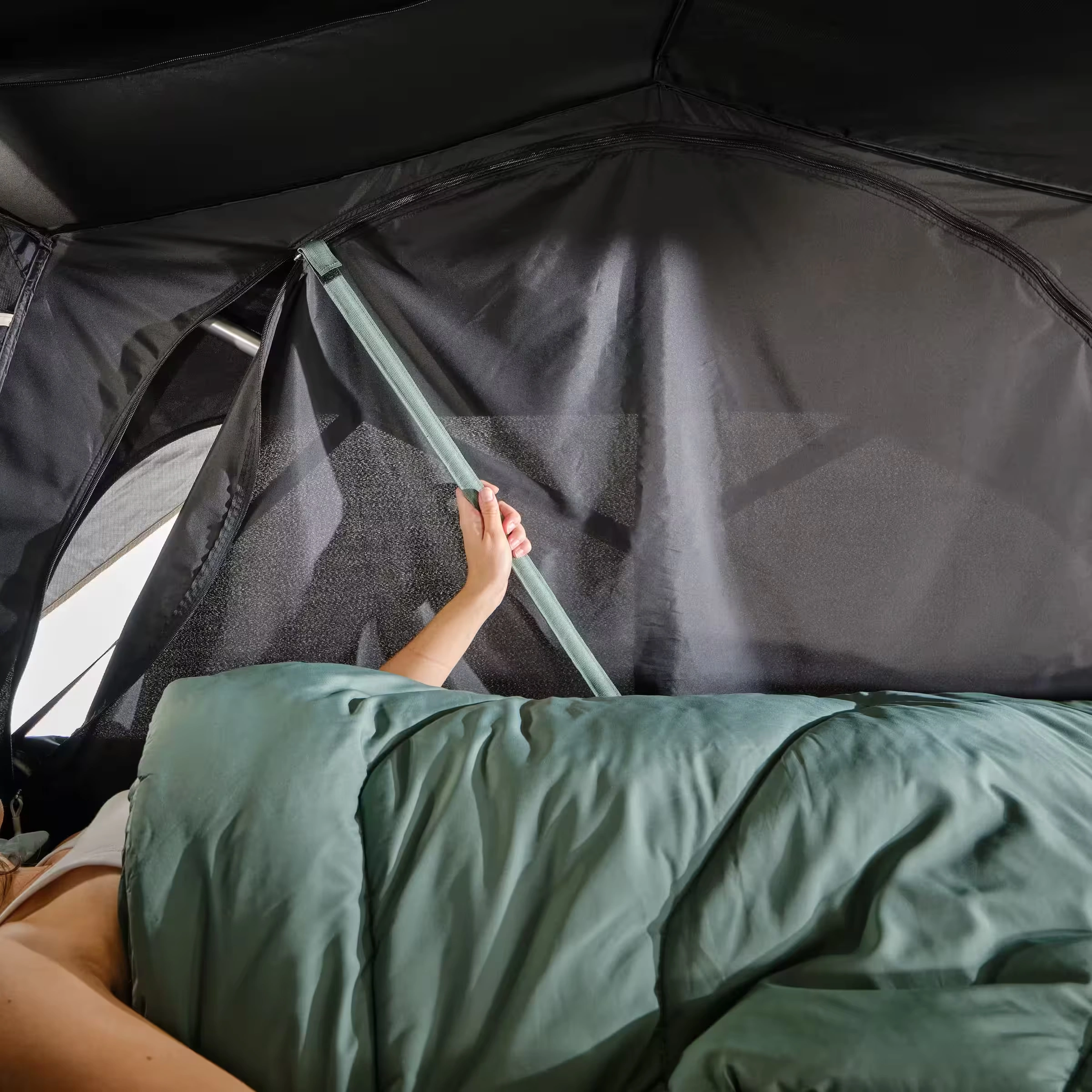 Taktelt Quechua MH500 Fresh&Black Family │ Softshell - myk softcover - Selvåpnende familietelt - 200 x 213 cm - 4-personer – bilde 7