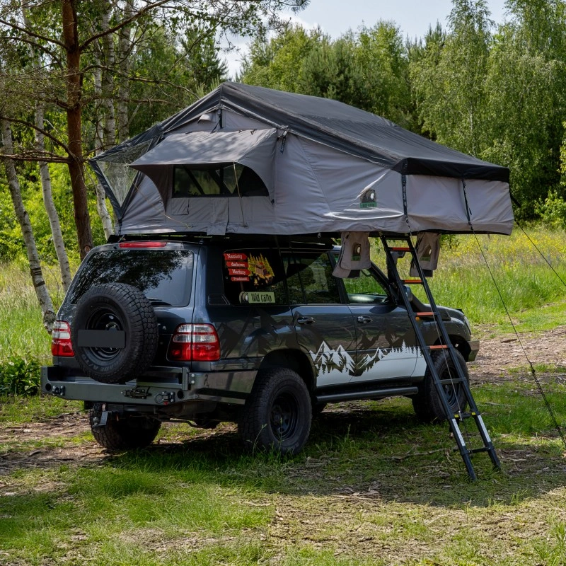 Taktelt Wild Camp Hudson 140 grå │ Softshell - myk softcover - 2-3 personer – bilde 4