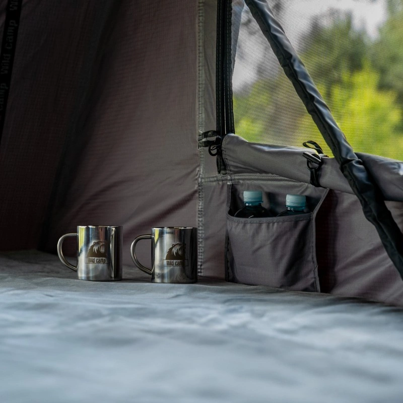 Taktelt Wild Camp Hudson 140 grå │ Softshell - myk softcover - 2-3 personer – bilde 6