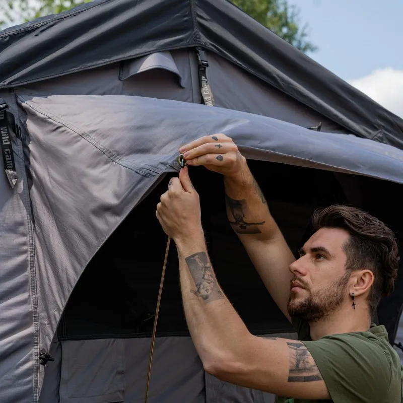 Taktelt Wild Camp Hudson 160 grå │ Softshell - myk softcover - 3-4 personer – bilde 15