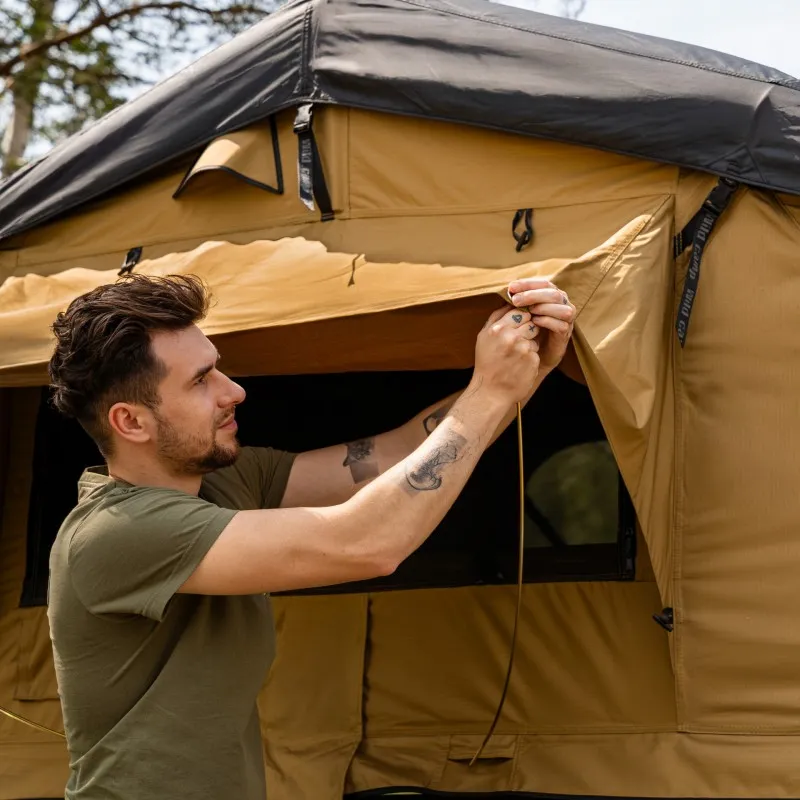 Taktelt Wild Camp Hudson 180 Military │ Softshell - myk softcover - 4-5 personer – bilde 12