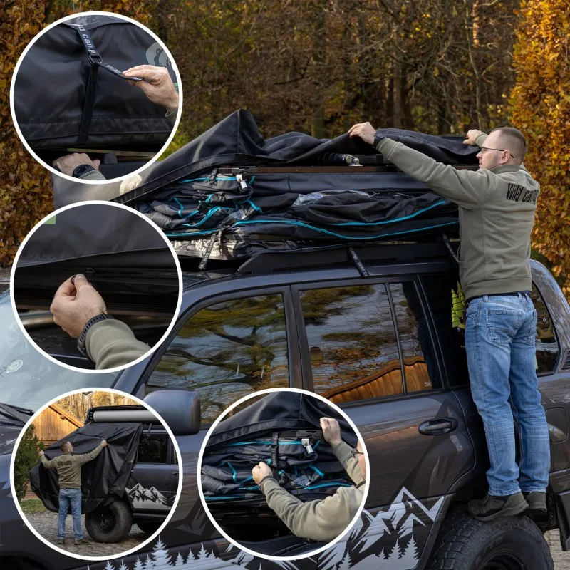 Taktelt Wild Camp Missisipi II 140 DAY & NIGHT │ grafitt - Softshell - myk softcover - 2-3 personer + antikondensmatte – bilde 6