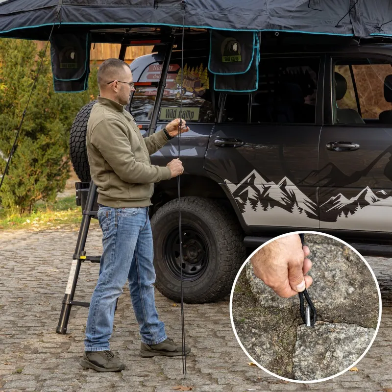 Taktelt Wild Camp Missisipi II 160 DAY & NIGHT │ grafitt - Softshell - myk softcover - 3-4 personer + antikondensmatte – bilde 12
