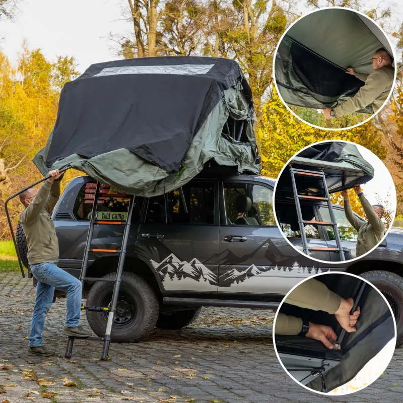 Taktelt Wild Camp Missisipi II 160 grønn │ Softshell - myk softcover - 3-4 personer – bilde 9