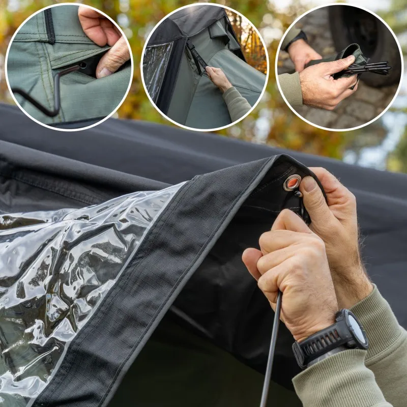 Taktelt Wild Camp Missisipi II 220 grønn │ Softshell - myk softcover - 5-6 personer – bilde 17