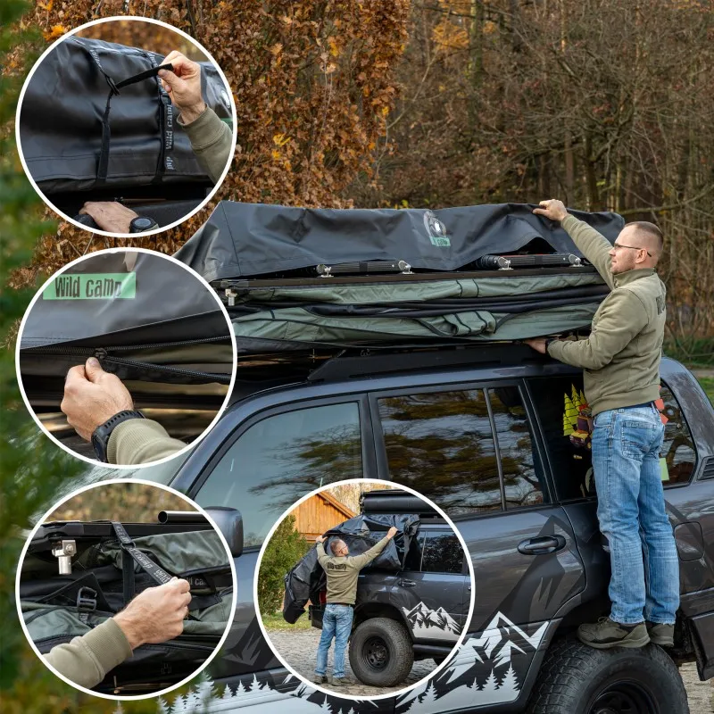 Taktelt Wild Camp Missisipi II 220 grønn │ Softshell - myk softcover - 5-6 personer – bilde 6