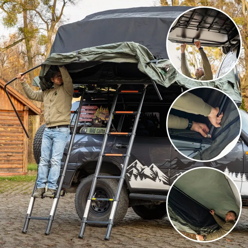 Taktelt Wild Camp Missisipi II 220 grønn │ Softshell - myk softcover - 5-6 personer – bilde 9