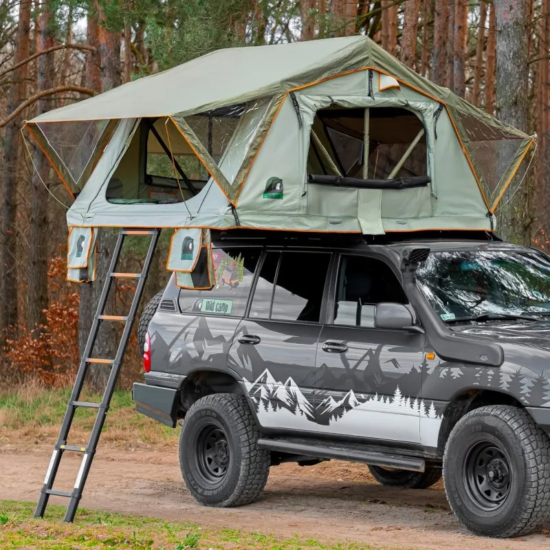 Taktelt Wild Camp Ohio 140 grønn │ Softshell - myk softcover - 2-3 personer – bilde 2