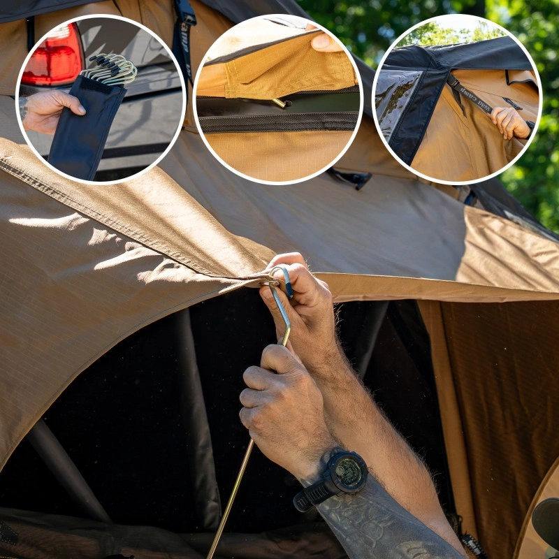 Taktelt Wild Camp Ohio 220 Military │ Softshell - myk softcover - 5-6 personer – bilde 9