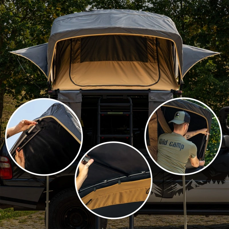 Taktelt Wild Camp Teennesse 160 Military DAY & NIGHT 2.0 │ Softshell - Myk softcover - 3-4 personer – bilde 11