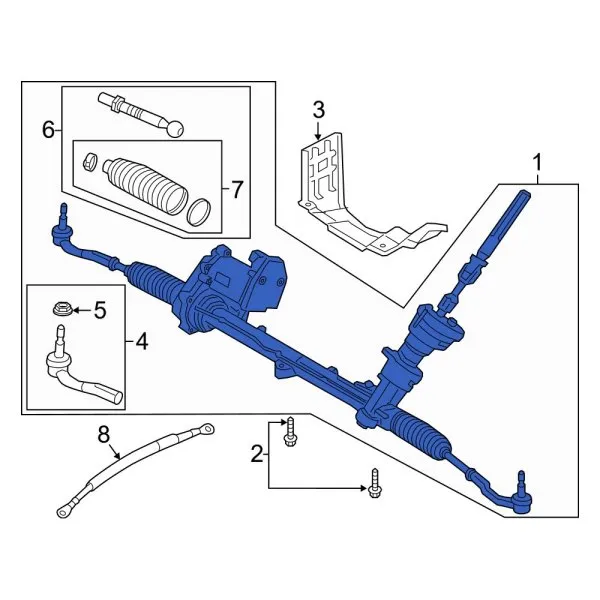 Tannstang Volvo XC60 II / XC90 II / V60 II  │ Volvo Genuine® Steering Gear – bilde 2