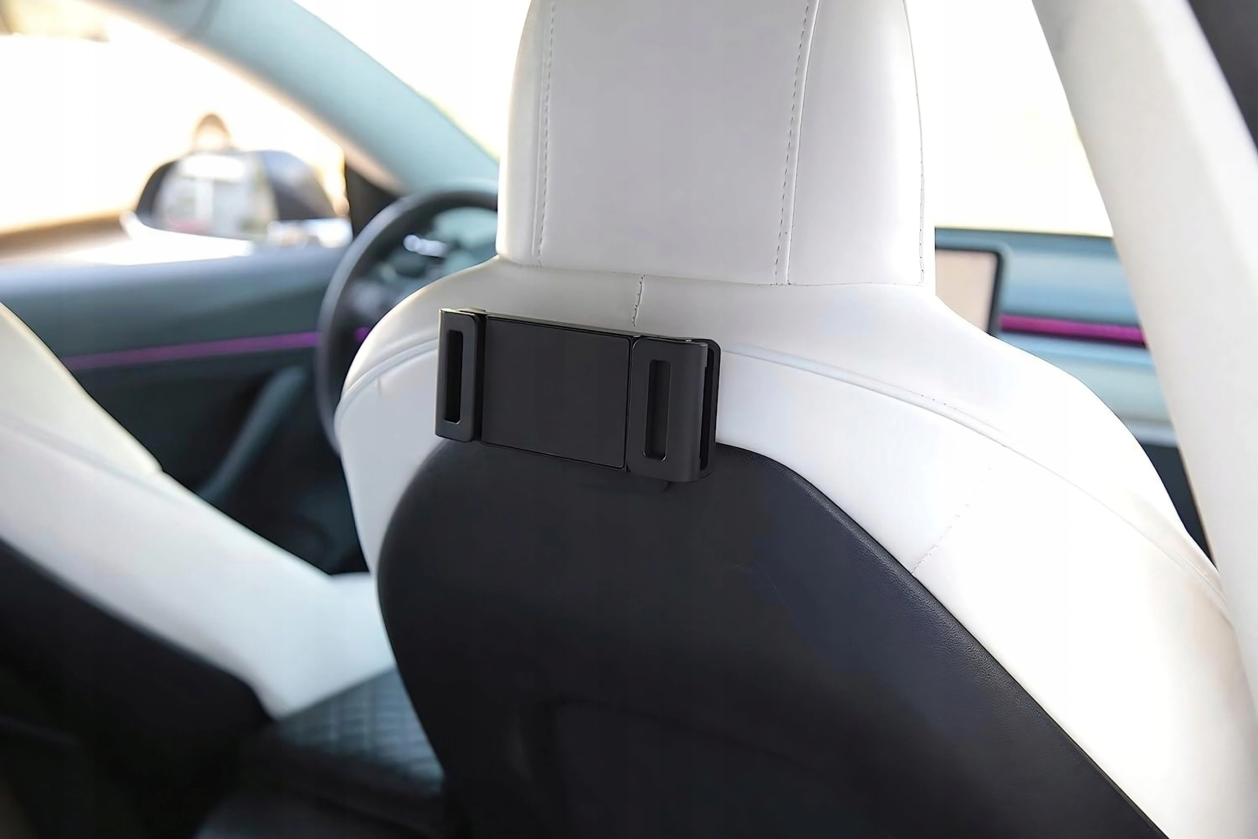 Telefon- og nettbrettholder iPad Tesla Model S 3 X Y Travel and Comfort System │ For nakkestøtte Tablet Holder Pro Image 2