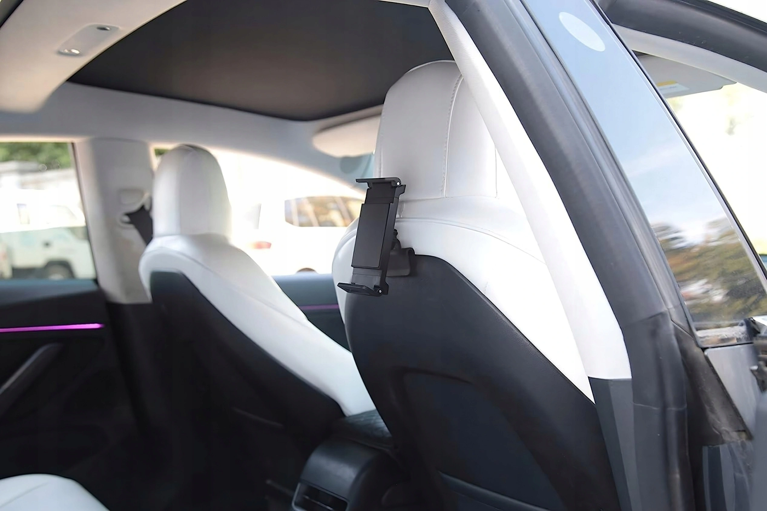 Telefon- og nettbrettholder iPad Tesla Model S 3 X Y Travel and Comfort System │ For nakkestøtte Tablet Holder Pro Image 3