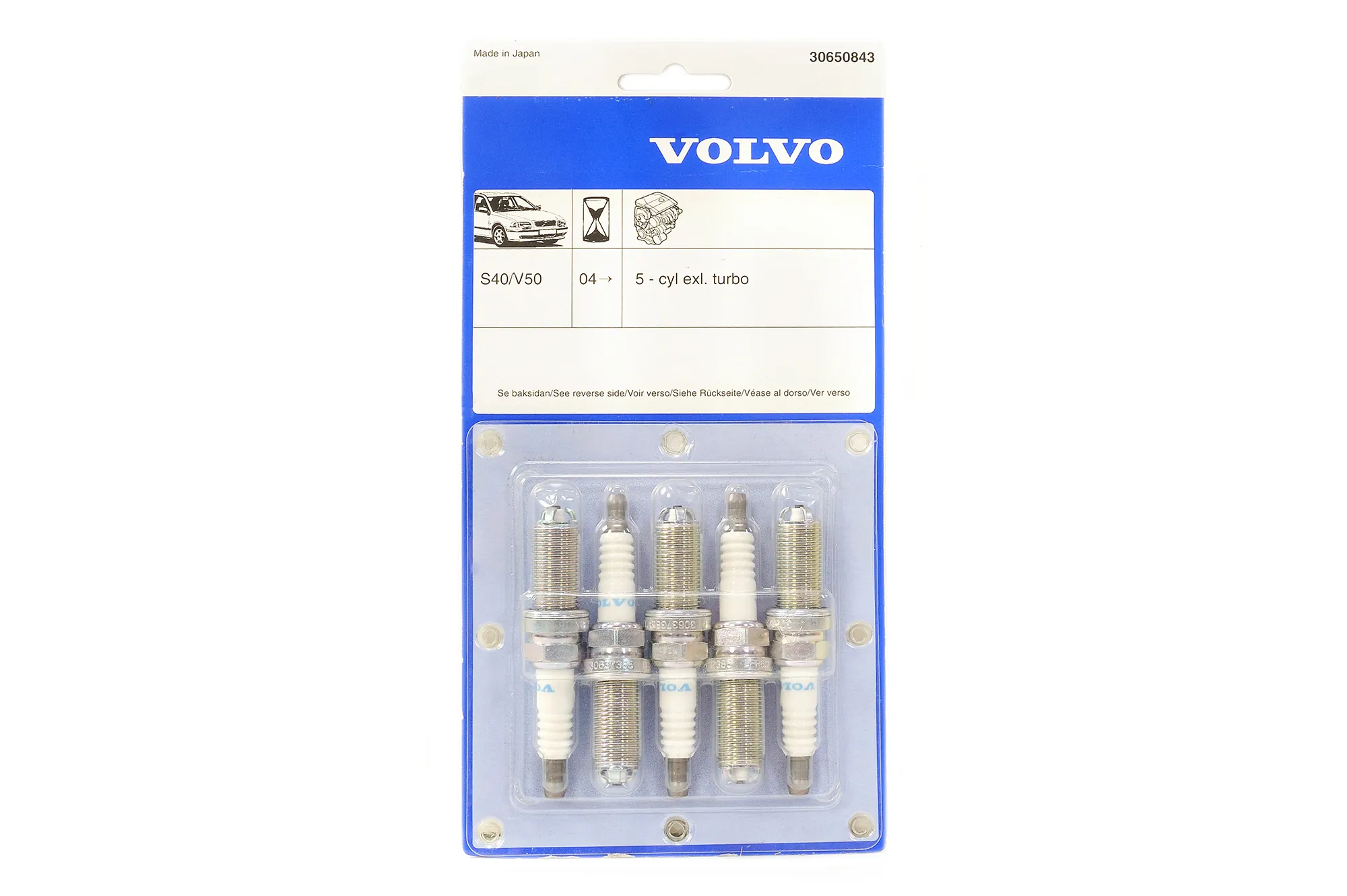 Tennplugger Volvo Genuine® S40/V50/C30/C70 2004-2010 │ 2.4 5-syl uten turbo B5244S (30650843)