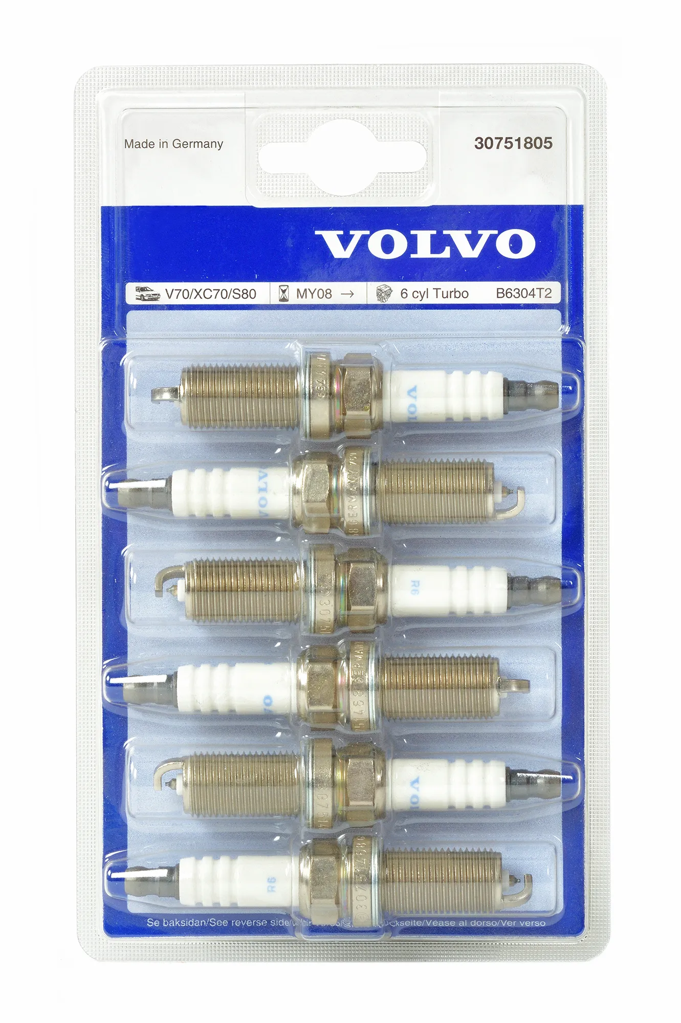 Tennplugger Volvo Genuine® S80/V70/XC60/XC70 2008-2015 │ 3.0 T6 B6304T (30751805)