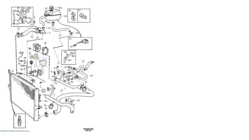 Termostat Volvo 960 / 850 / C70 / S90 / V90 / S40 / S60 / S70 / S80 / V40 / V70 / XC70 1990 -> │ Genuine® – bilde 3