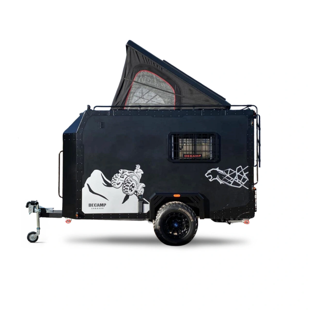 Terrengtilhenger Decamp Cross C3 │ offroad toy hauler med pop-up tak - 1800 kg totalvekt