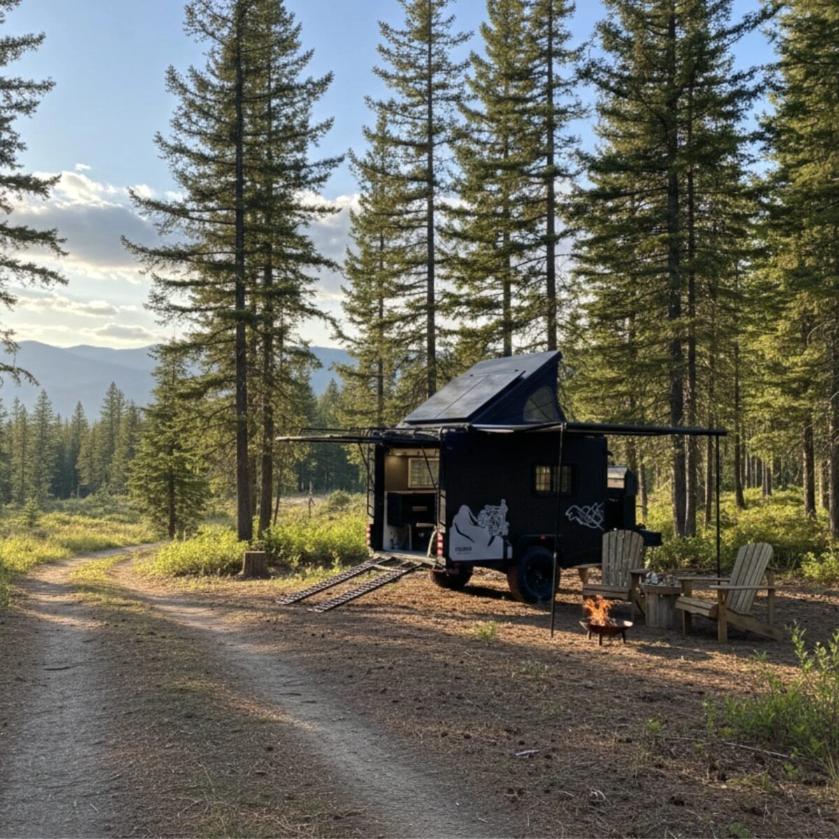 Terrengtilhenger Decamp Cross C3 │ offroad toy hauler med pop-up tak - 1800 kg totalvekt – bilde 4