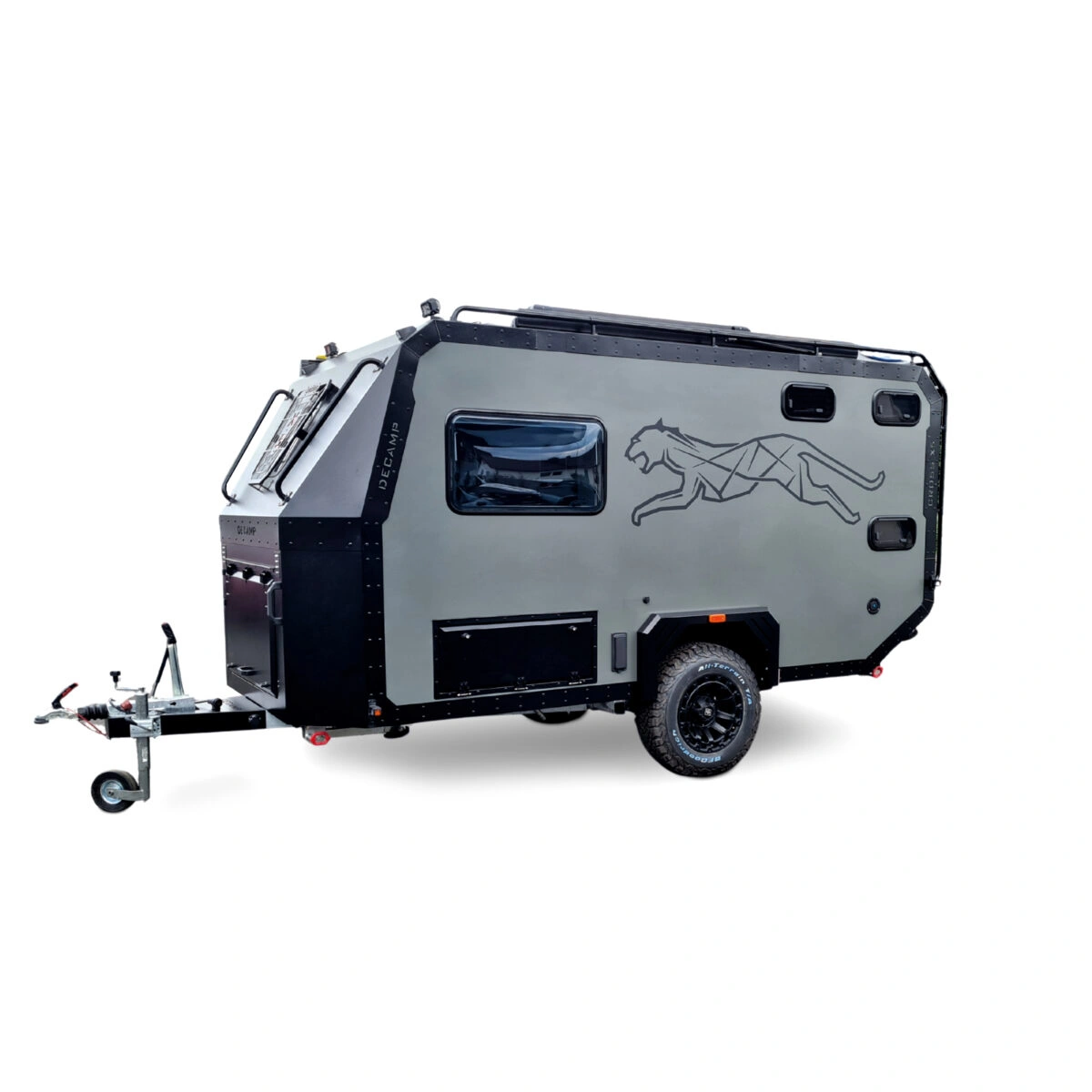 Terrengtilhenger Decamp Cross X5 │ stor offroad campinghenger med pop-up tak - 8 personer