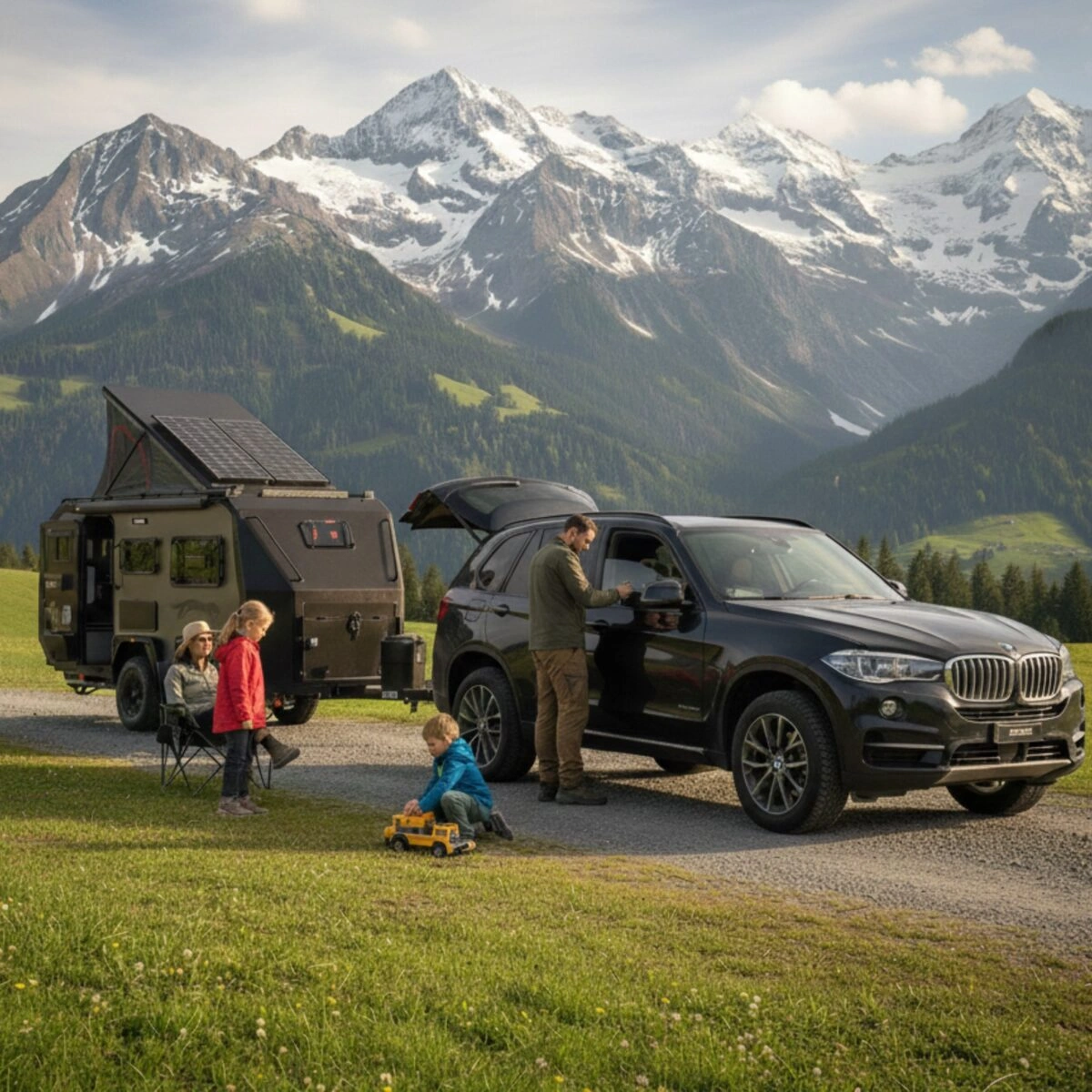 Terrengtilhenger Decamp Cross X5 │ stor offroad campinghenger med pop-up tak - 8 personer – bilde 10