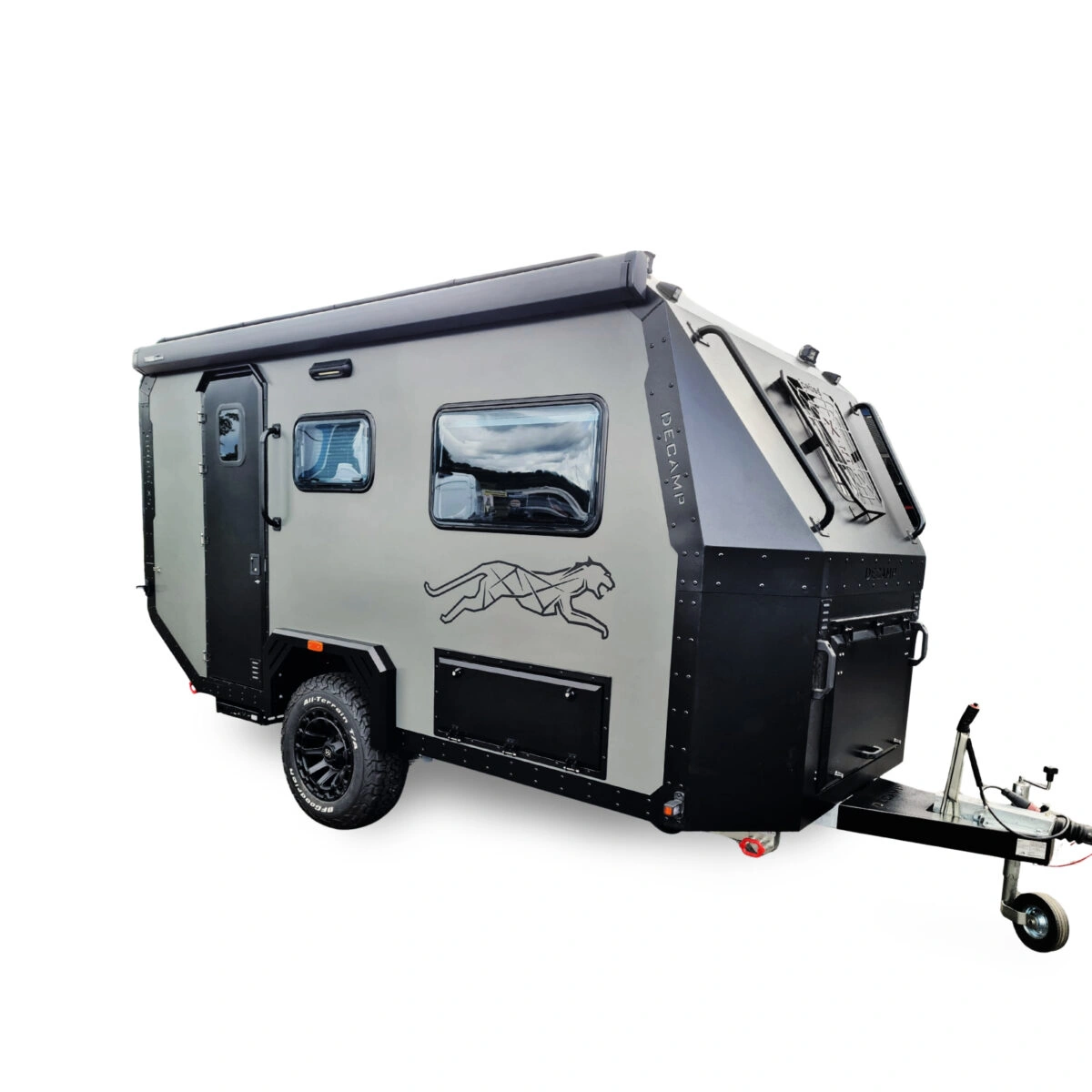 Terrengtilhenger Decamp Cross X5 │ stor offroad campinghenger med pop-up tak - 8 personer – bilde 3