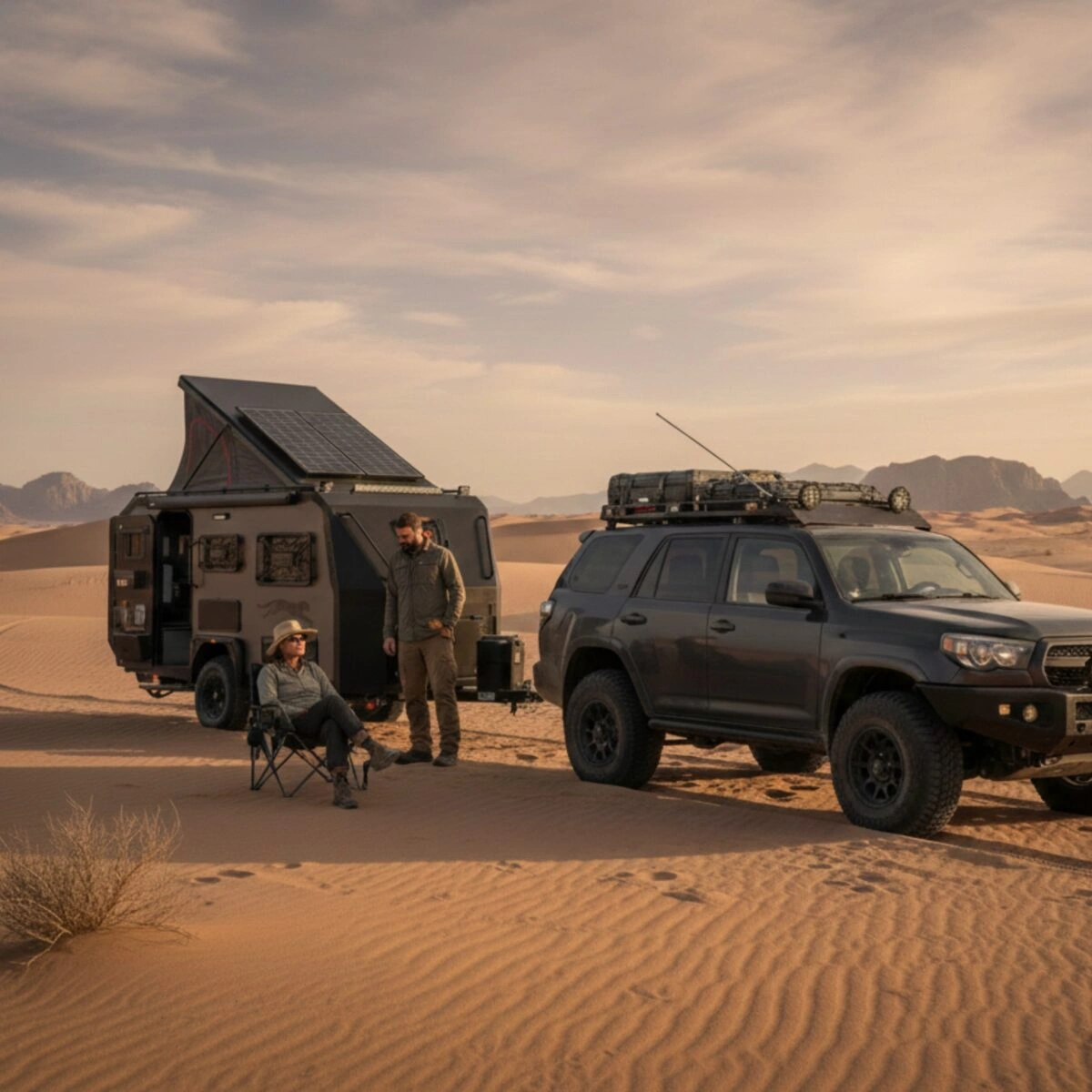 Terrengtilhenger Decamp Cross X5 │ stor offroad campinghenger med pop-up tak - 8 personer – bilde 5