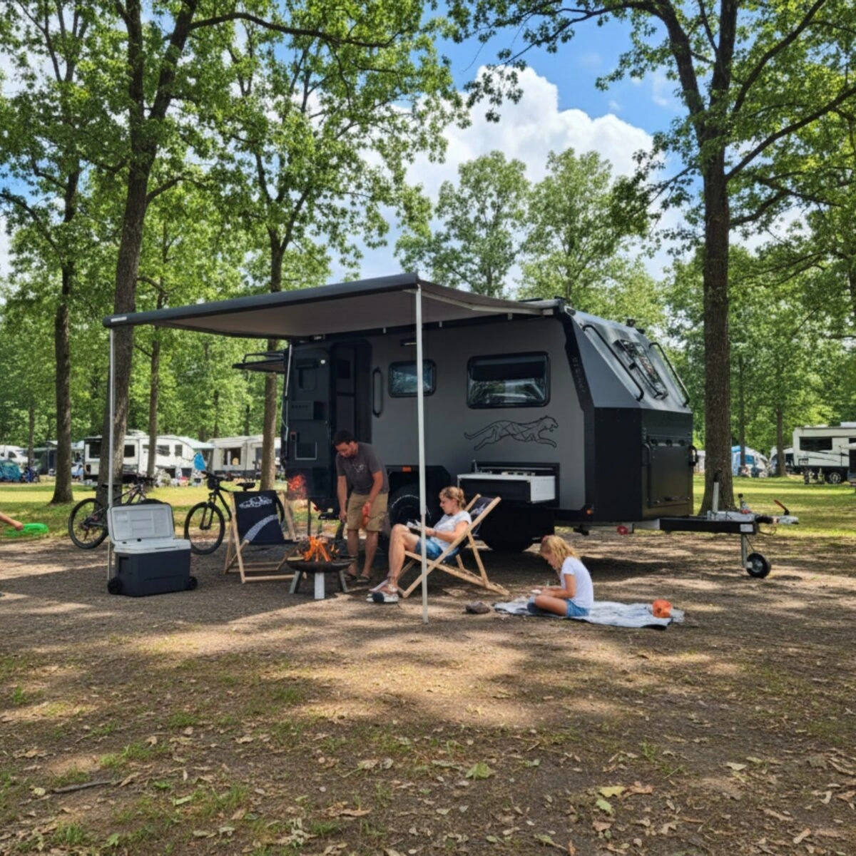 Terrengtilhenger Decamp Cross X5 │ stor offroad campinghenger med pop-up tak - 8 personer – bilde 6