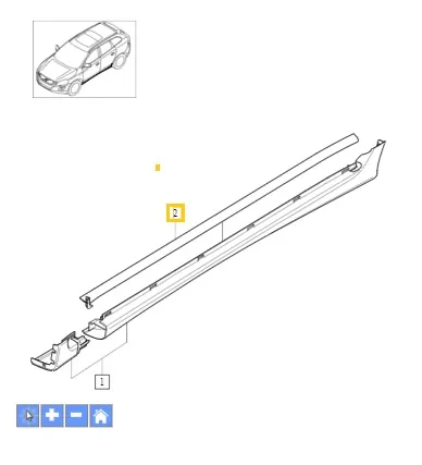 Terskeltetning Volvo Genuine® XC60 2009-2017 │ venstre – bilde 3