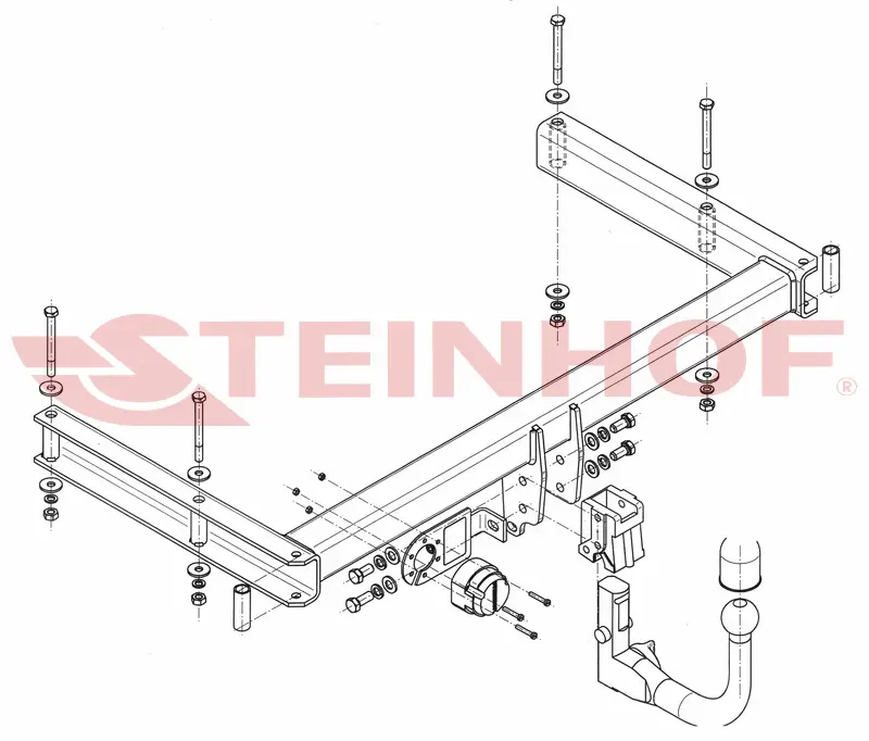 Tilhengerfeste avtagbart Audi A5/S5 8T Coupe 2007 - 2016 / Audi A4 B8 Avant 2007 - 2015 – bilde 2