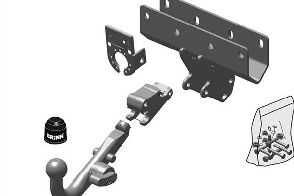 Tilhengerfeste avtagbart JEEP COMMANDER 2005-2010 / Jeep Commander I 2005 - 2010 – bilde 2