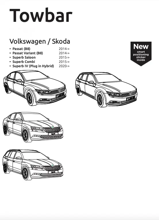 Tilhengerfeste avtagbart Škoda Superb III 2015 - 2024 / VW Passat B8 2015 - 2023 / VW Arteon 2017 -> – bilde 9