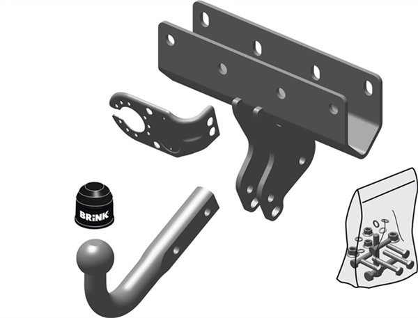 Tilhengerfeste fastmontert Jeep COMMANDER 2005-2010 / Jeep Commander I 2005 - 2010 – bilde 2