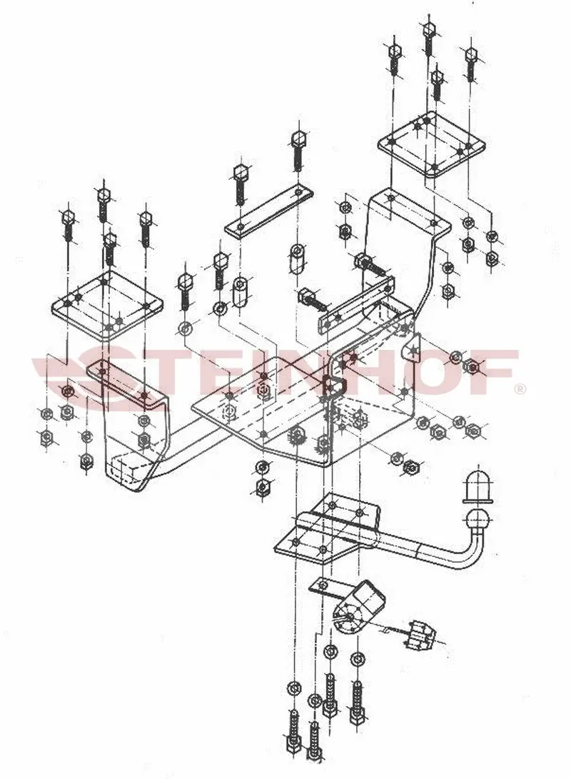 Tilhengerfeste FIAT Siena 4D 1996 - 2001