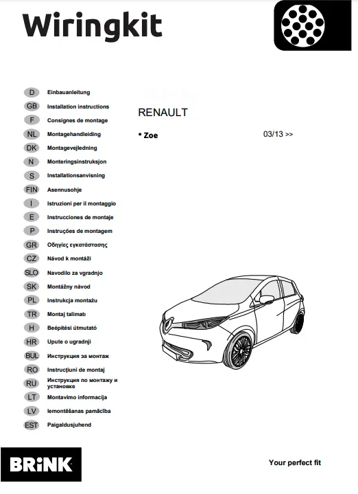 Tilhengerfeste for sykkelstativ Renault Zoe 2012 - 2024 Image 6
