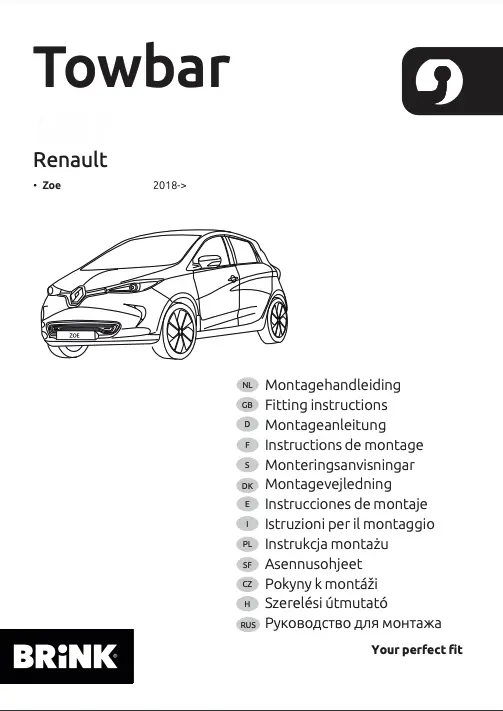 Tilhengerfeste for sykkelstativ Renault Zoe 2012 - 2024 Image 7