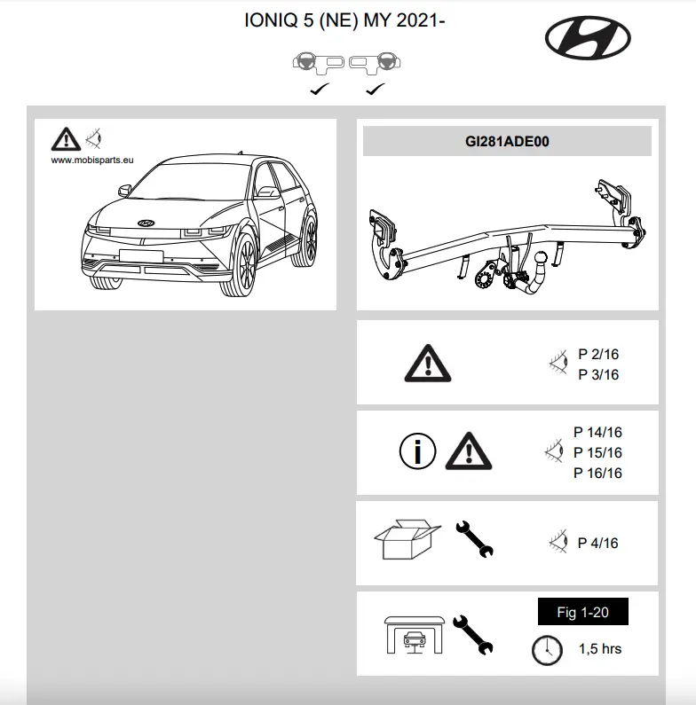 Tilhengerfeste Hyundai Ioniq 5 2021 - 2024 │ med elsett Image 7