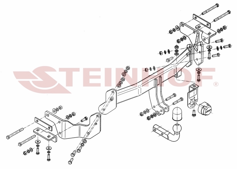 Tilhengerfeste Kia Sorento II 2012 - 2014