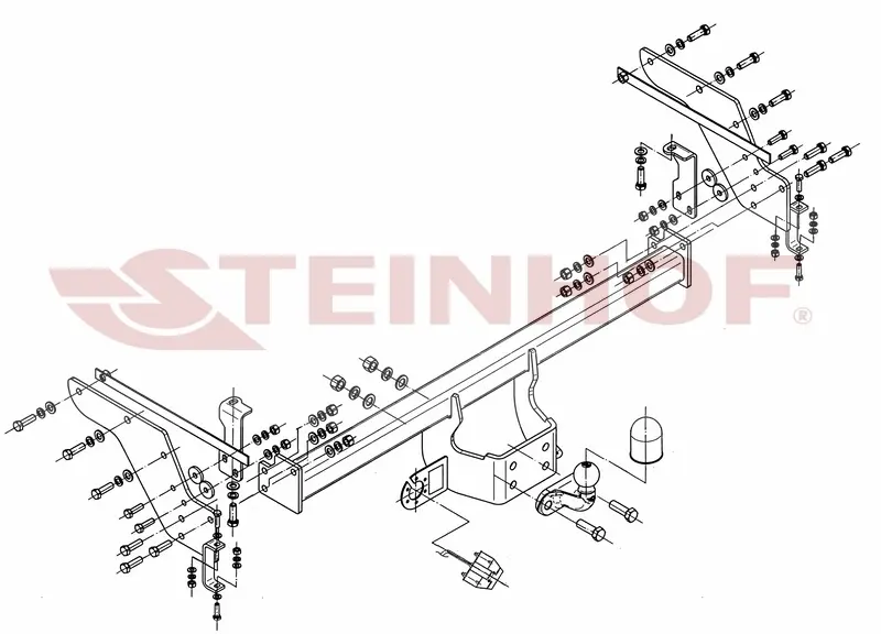 Tilhengerfeste MAZDA BT-50 Pickup (4WD) eksl. model with step 2007 - 2011