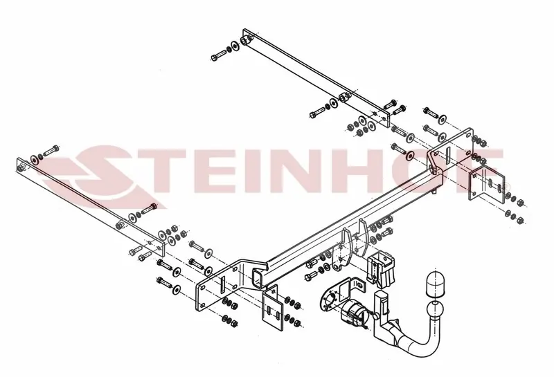 Tilhengerfeste Mercedes-Benz S 204 Stasjonsvogn C- Klasse 
(eksl. AMG)
eksl. version with height control suspension 10/2007 - 08/2014 – bilde 2