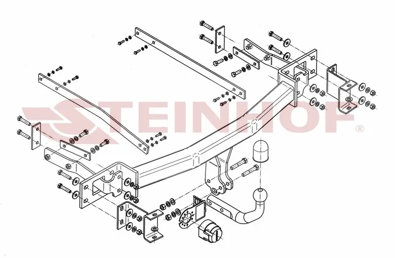 Tilhengerfeste Mercedes-Benz W 211 4D E - Klasse 03/2002 - 02/2009