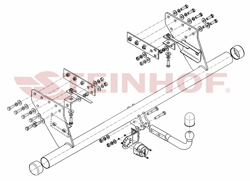 Tilhengerfeste MITSUBISHI L-200 side plastic bumper, short step 2006 - 08/2009