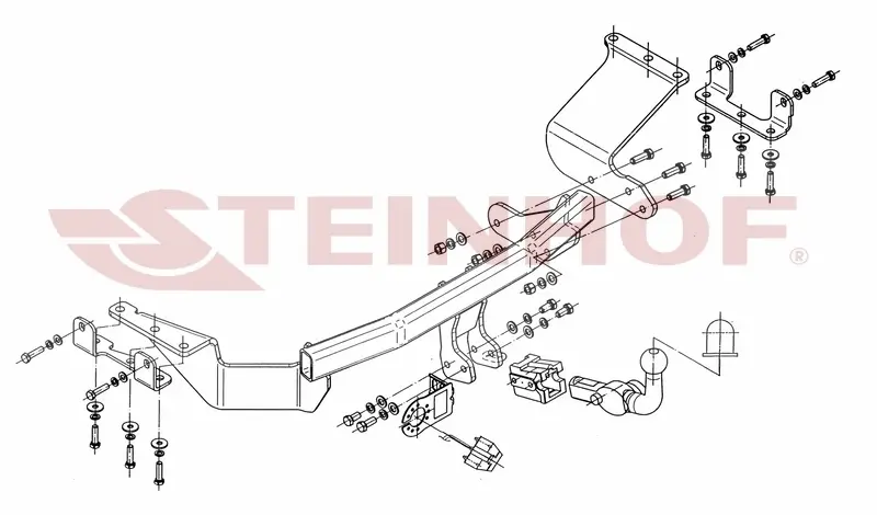Tilhengerfeste PEUGEOT 4007 2007 - 2012 / Mitsubishi Outlander II 2006 - 2012 – bilde 2