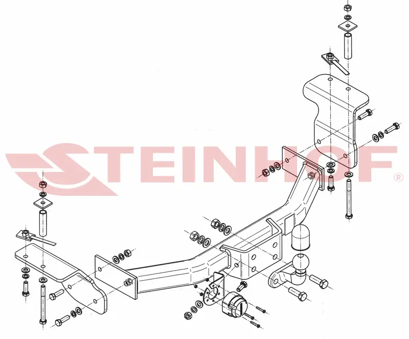 Tilhengerfeste SSANGYONG Actyon Sports (2/4WD) 2008 - 2012