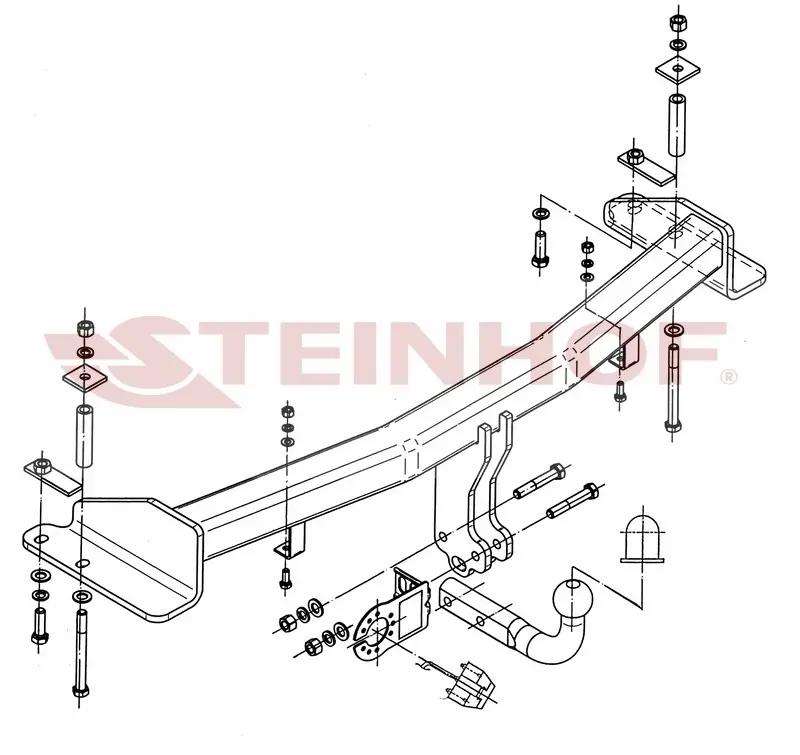 Tilhengerfeste SSANGYONG Rexton (eksl. version with parking sensors) 07/2006 - 04/2013